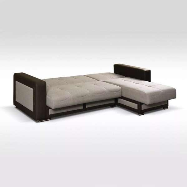 Tina Corner Sofa Bed Brown