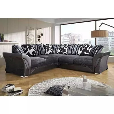 SHANNON CORNER SOFA BLACK/GREY