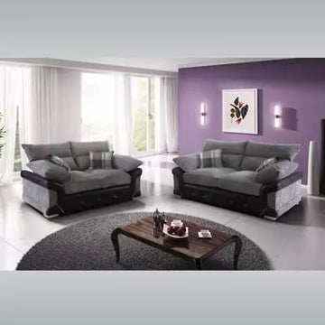 Maryland 3+2 Sofa Set Black/Grey