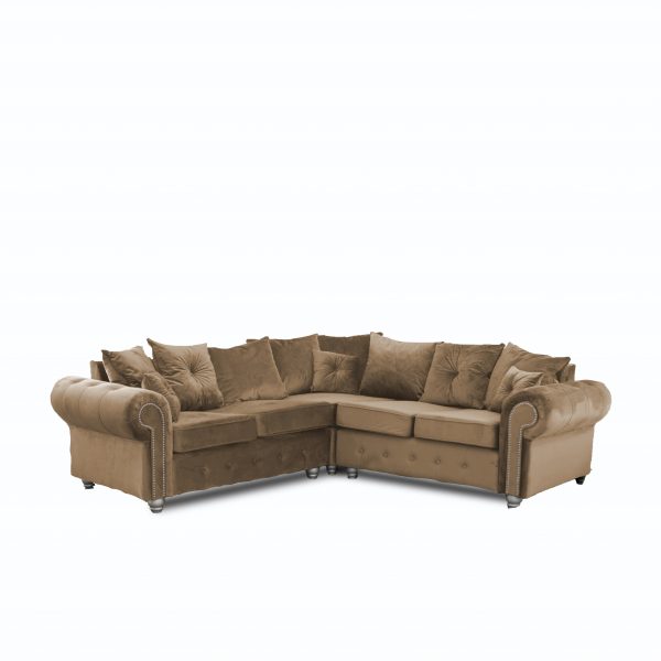 Ashwin Light Brown Corner Sofa