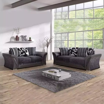 SHANNON 3+2 SOFA BLACK/GREY