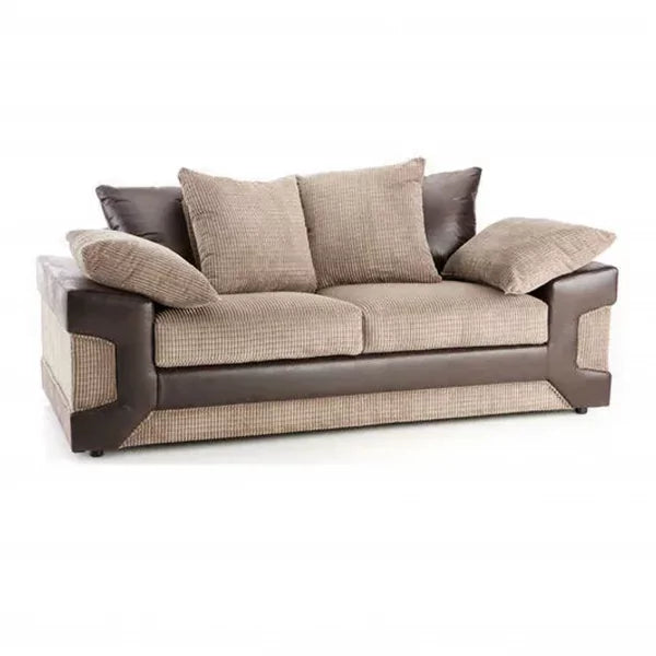 Dino Beige/Brown Sofa Set