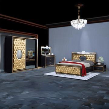 VIGAS BLACK&GOLD BEDROOM SET