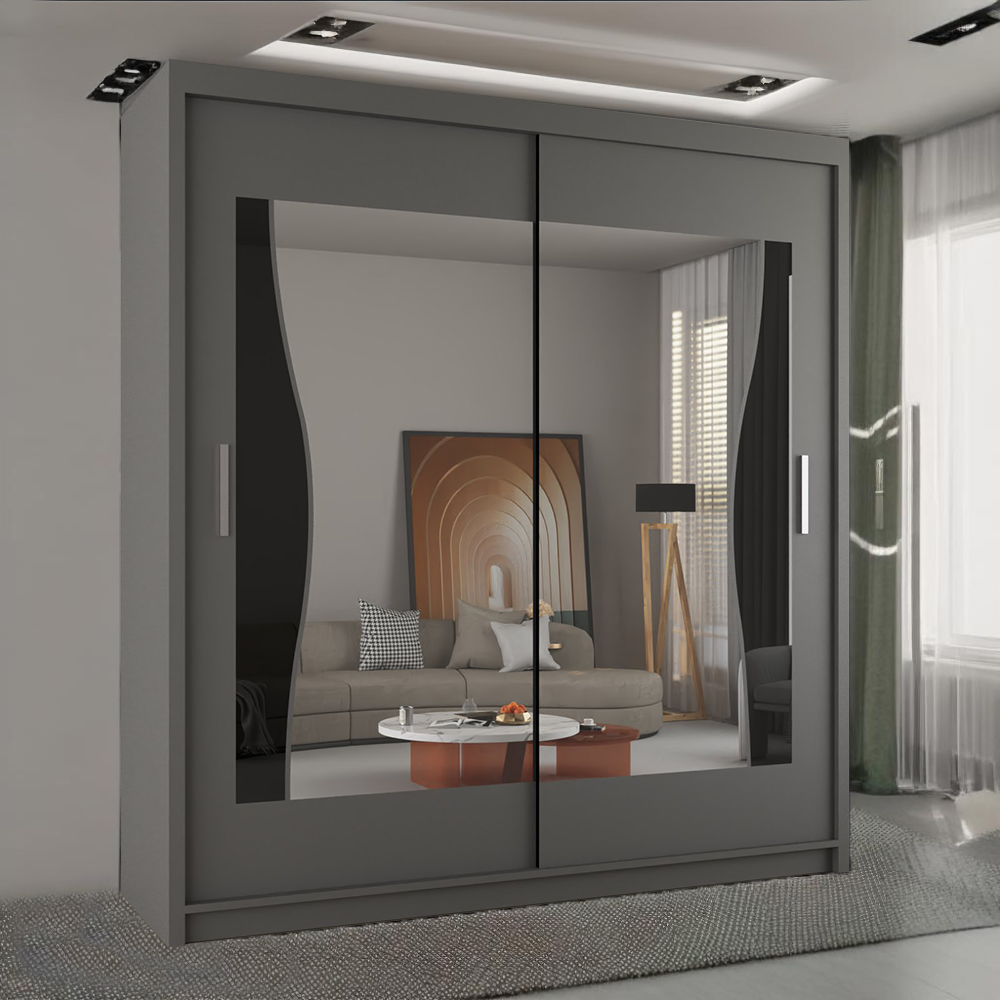 Batumi Sliding Mirror Wardrobe 120/150cm/180cm/203cm