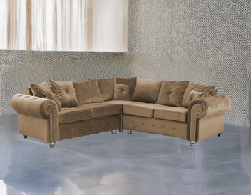 ASHWIN LIGHT BROWN CORNER SOFA