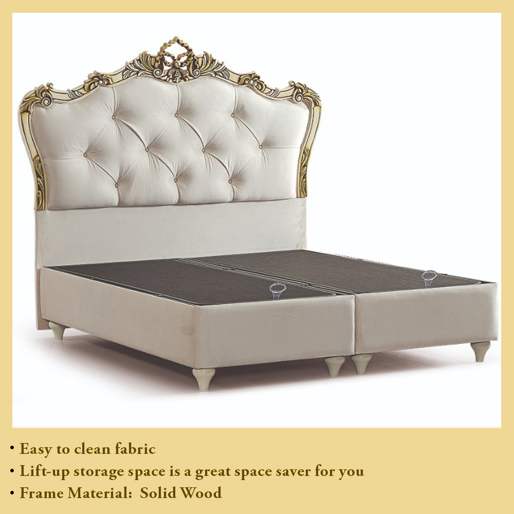 TURKISH CREAM STORAGE BED