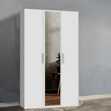 Bobby 3 Door Wardrobe White, Black, Oak & Wenge