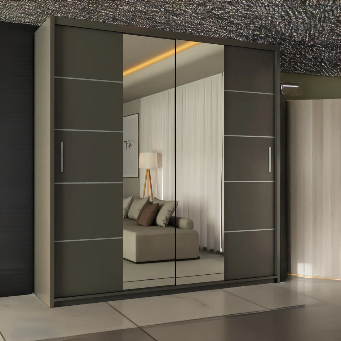 Lisbon Sliding Door Wardrobe 120cm/150cm/180cm/203cm