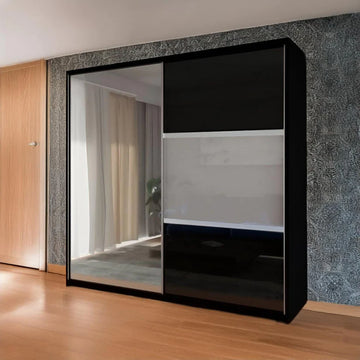 Manhattan High Gloss Sliding Wardrobe 120/150/200/250cm