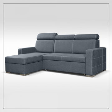 TINA CORNER SOFA BED BLACK