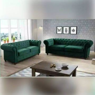 Hero Chesterfield Green 3+2 Seater Sofa