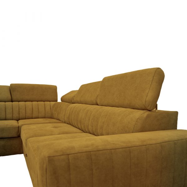 HOUSTON MUSTARD CORNER SOFA BED