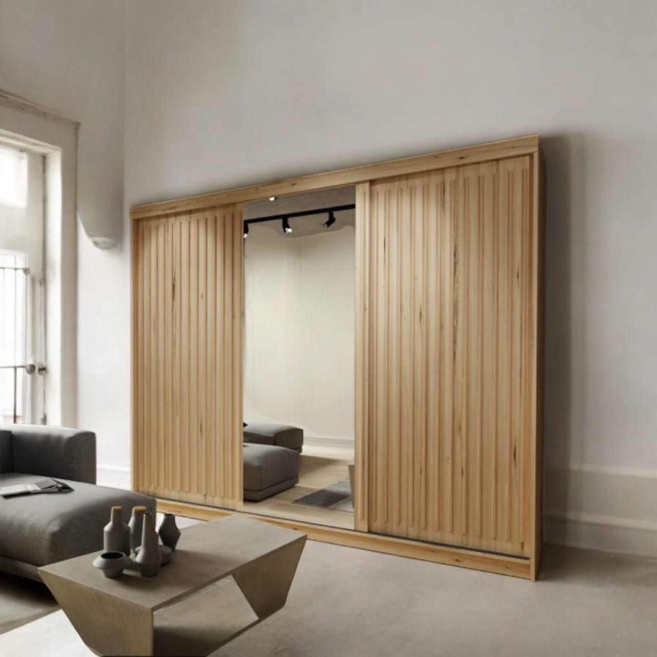 Royal Sliding Wardrobe Width: 250 cm, Height: 217cm, Depth: 62cm