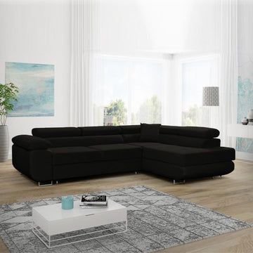 LIDO BLACK CORNER SOFA BED