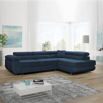 LIDO Blue Corner Sofa Bed