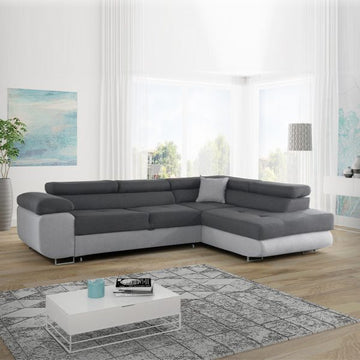 LIDO GREY CORNER SOFA BED