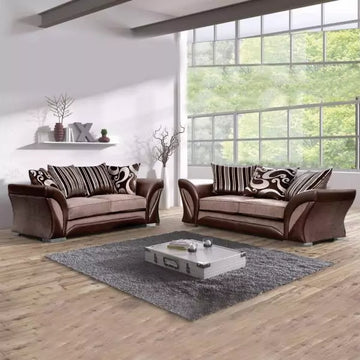 SHANNON 3+2 SOFA BROWN/BEIGE