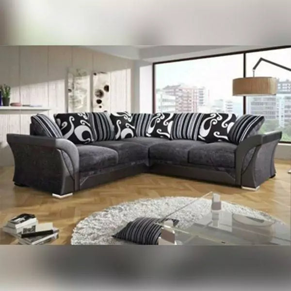 SHANNON CORNER SOFA BLACK/GREY