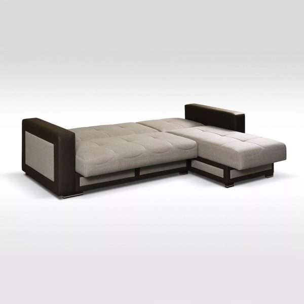 TINA CORNER SOFA BED BROWN