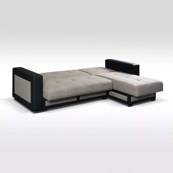 TINA CORNER SOFA BED BLACK