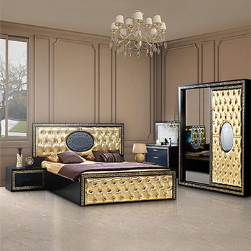 VIGAS BLACK&GOLD BEDROOM SET