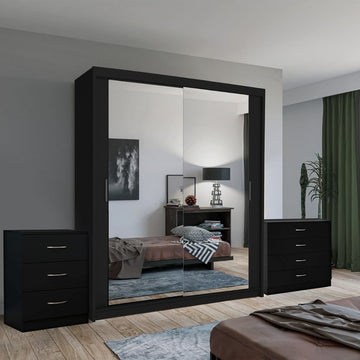 Chicago Sliding Mirror Wardrobe – Modern Bedroom Storage