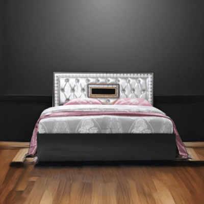 DUBAI BLACK/SILVER BED