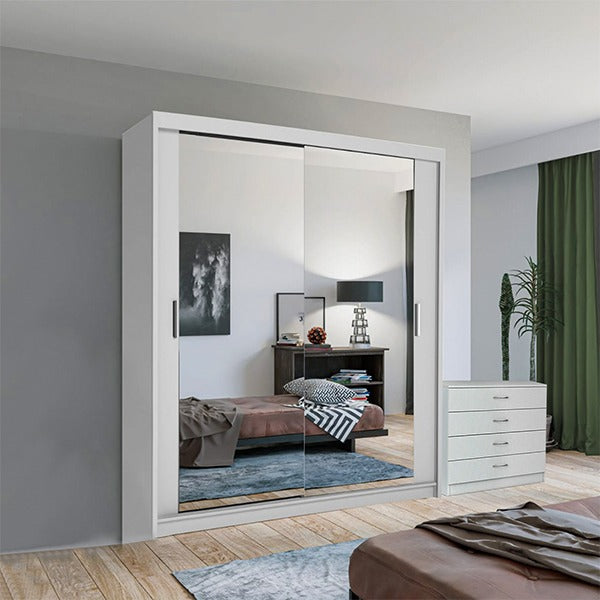 Houston Sliding Wardrobe With Bedside Table 100cm/120cm/150cm/180cm/203cm